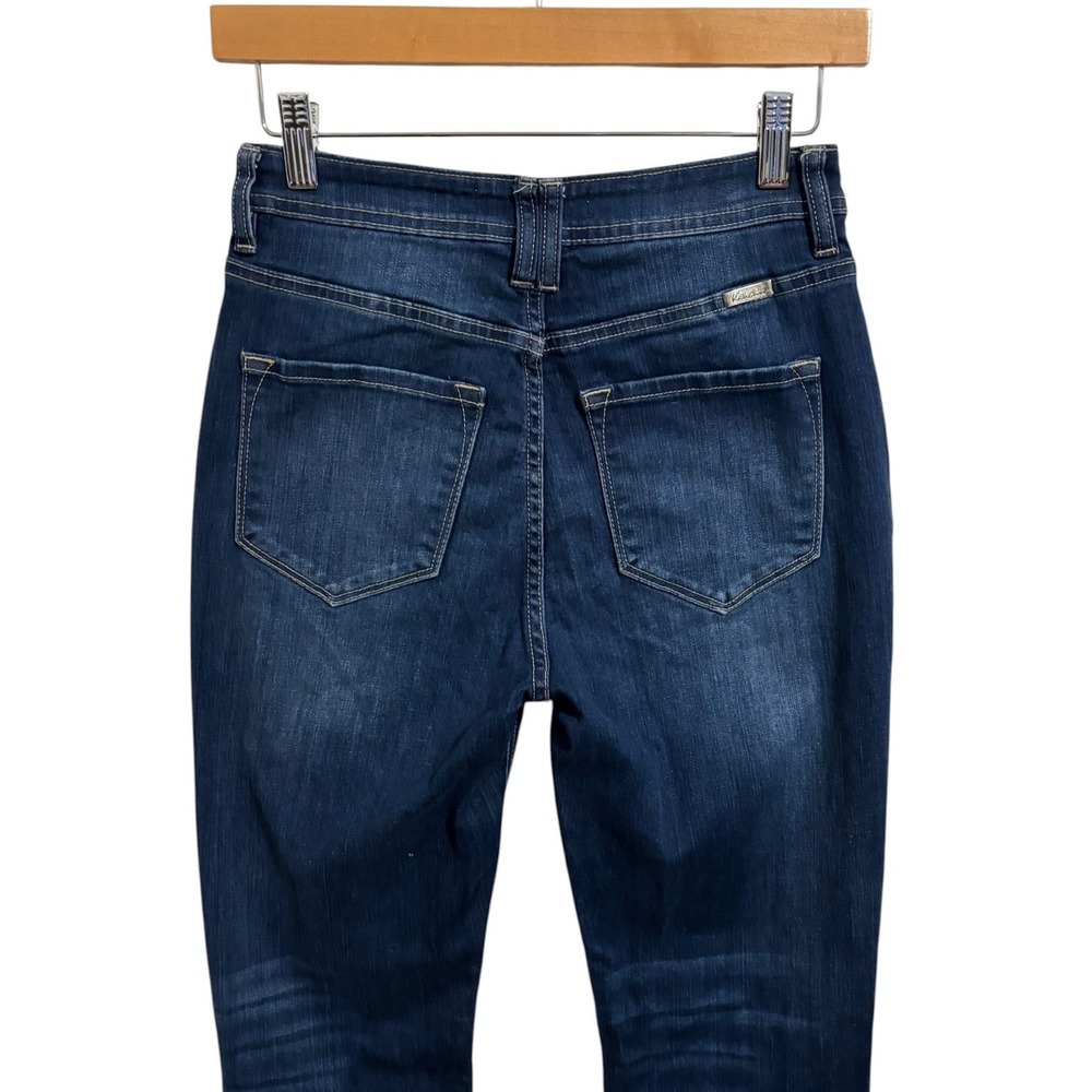 KanCan Flare Jeans Dark Wash Distressed Button Fly Boho Western Festival 5/26 - Picture 10 of 11